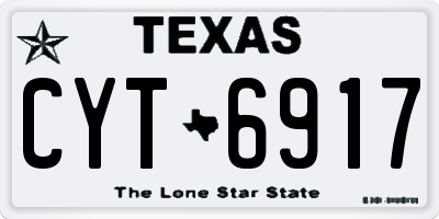 TX license plate CYT6917