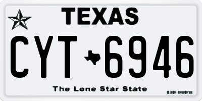 TX license plate CYT6946
