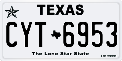 TX license plate CYT6953