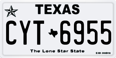 TX license plate CYT6955