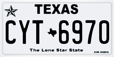 TX license plate CYT6970