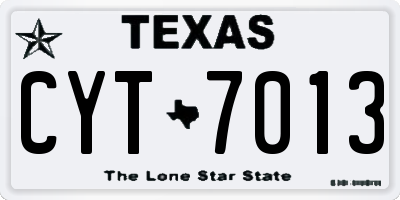 TX license plate CYT7013