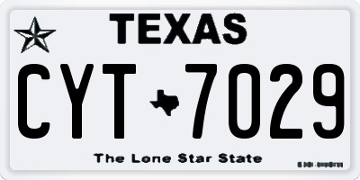 TX license plate CYT7029
