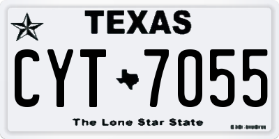 TX license plate CYT7055