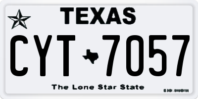 TX license plate CYT7057