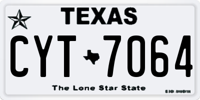 TX license plate CYT7064