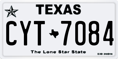TX license plate CYT7084