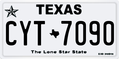TX license plate CYT7090