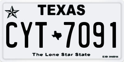 TX license plate CYT7091