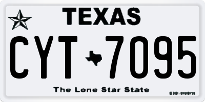 TX license plate CYT7095