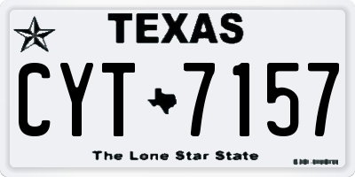 TX license plate CYT7157
