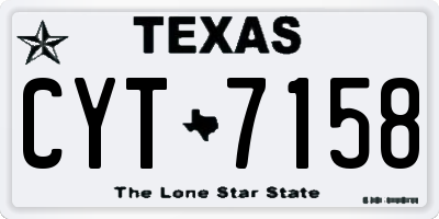 TX license plate CYT7158