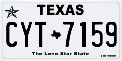 TX license plate CYT7159