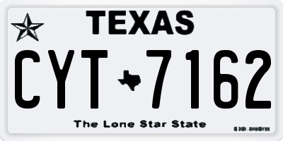 TX license plate CYT7162