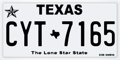 TX license plate CYT7165