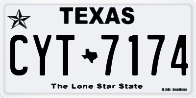 TX license plate CYT7174