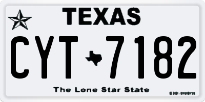 TX license plate CYT7182