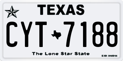 TX license plate CYT7188