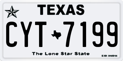 TX license plate CYT7199