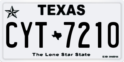 TX license plate CYT7210