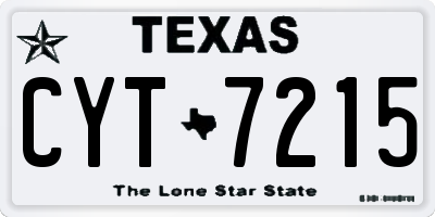 TX license plate CYT7215