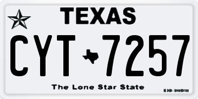 TX license plate CYT7257