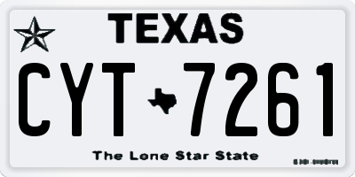 TX license plate CYT7261