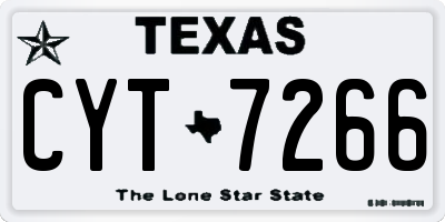 TX license plate CYT7266