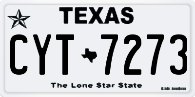 TX license plate CYT7273