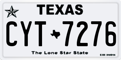 TX license plate CYT7276