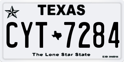 TX license plate CYT7284