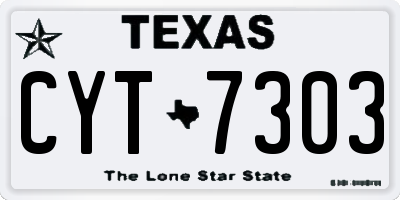 TX license plate CYT7303