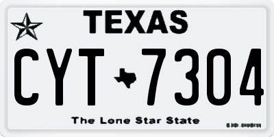 TX license plate CYT7304
