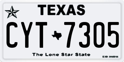 TX license plate CYT7305