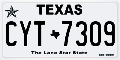 TX license plate CYT7309