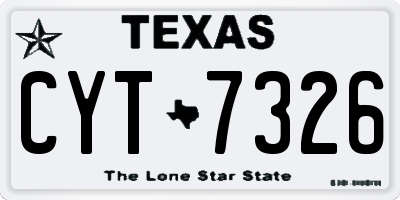 TX license plate CYT7326