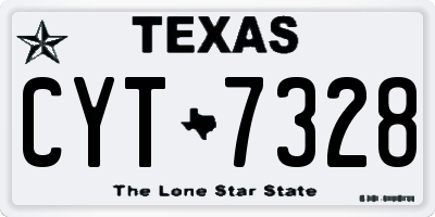 TX license plate CYT7328