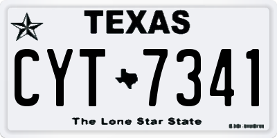 TX license plate CYT7341