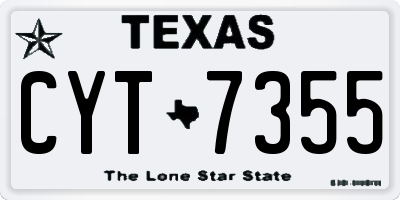 TX license plate CYT7355