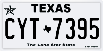 TX license plate CYT7395