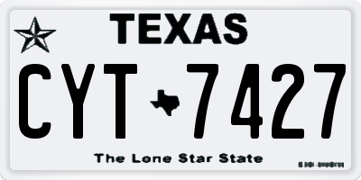 TX license plate CYT7427