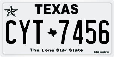 TX license plate CYT7456