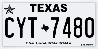 TX license plate CYT7480