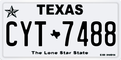 TX license plate CYT7488