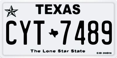 TX license plate CYT7489