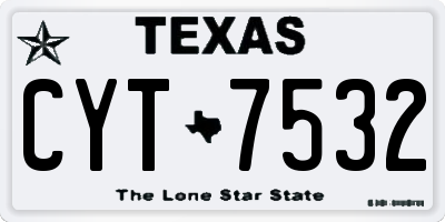 TX license plate CYT7532