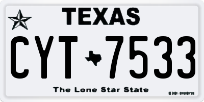TX license plate CYT7533