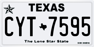 TX license plate CYT7595