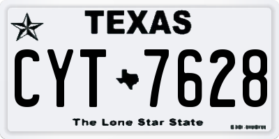 TX license plate CYT7628