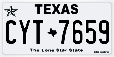 TX license plate CYT7659